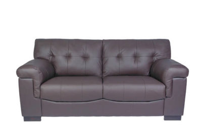 HOME Marcello Large Leather Sofa - Chocolate